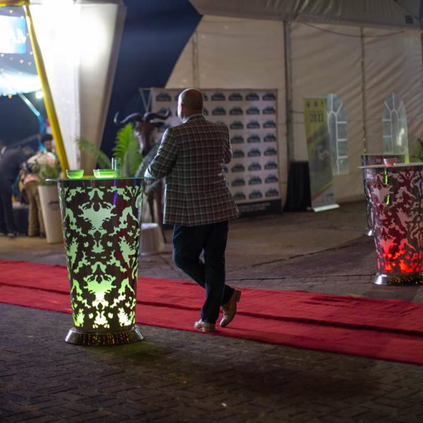 LED Cocktail tables ideal for Evening Set up Welcome area